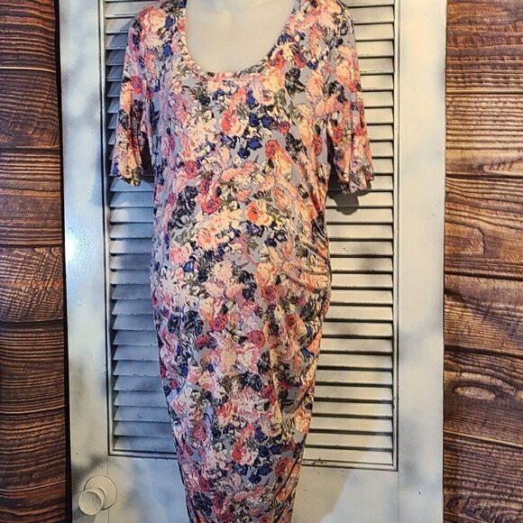 Motherhood Med Floral Ruched Dress - Picture 7 of 11